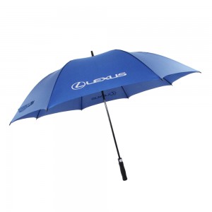 Promosi Pemegang EVA Terbuka Auto Berkualiti Tinggi Kalis Angin Tersuai Payung Golf Saiz Besar dengan Percetakan Logo