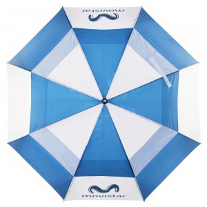 Reklama Individualiai atspari vėjui Aukštos kokybės Auto Open EVA rankena Didelio dydžio golfo skėtis su logotipo spausdinimu
