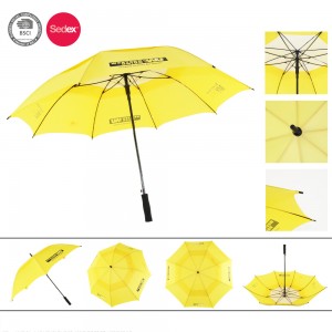 Guarda-chuva de golfe de tamanho grande à prova de vento personalizado de alta qualidade com impressão de logotipo