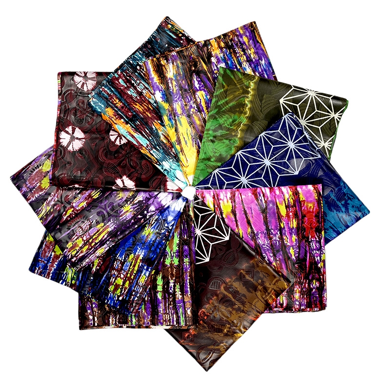 Vânzare fierbinte pentru țesături țesute cu ridicata, imprimate în culori, personalizate, țesături cu vopsea în cravată U&ME RSZR010, pentru articole de îmbrăcăminte, rochii de bricolaj