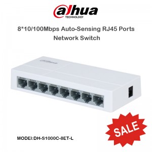 Dahua Compact 8-Port 10/100Mbps Unmanaged Fast Network Switch