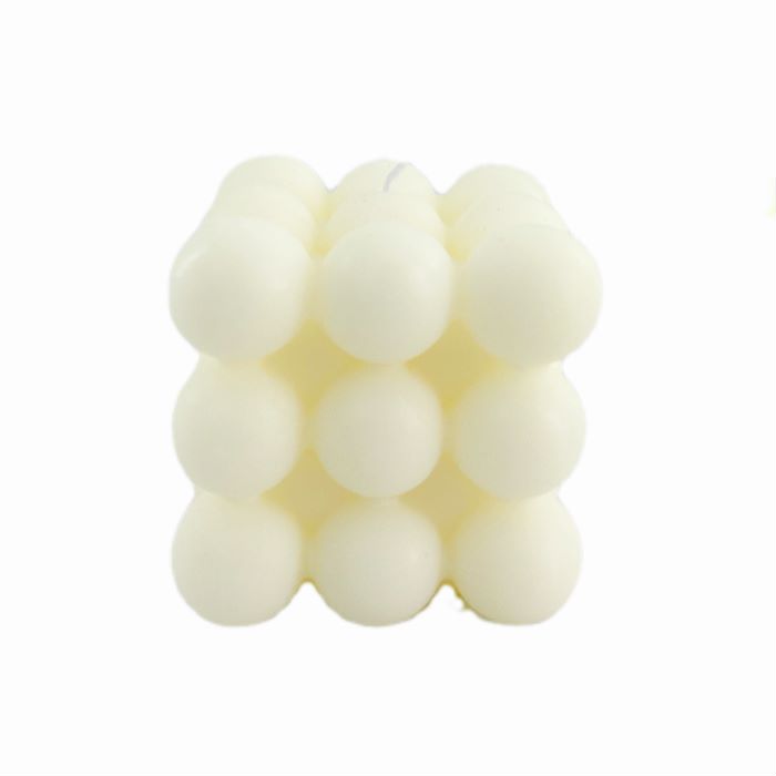 Ivory white bubble cube candle for home decoration Featured Image