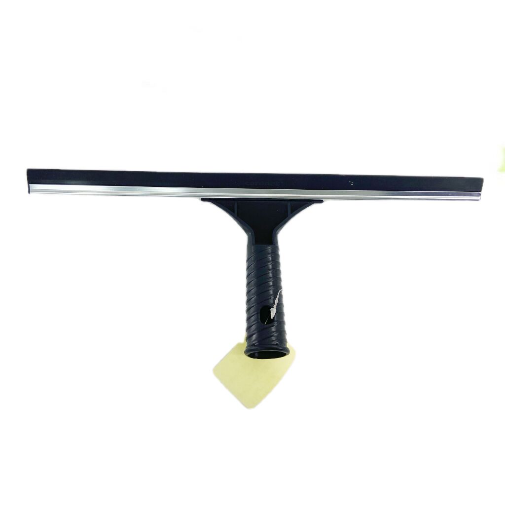 Aluminum clip with  rubber blade window squeegee