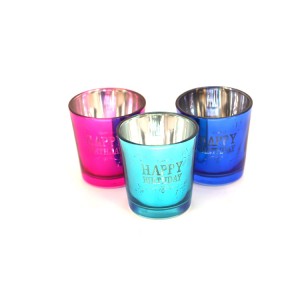 I-Mercury Glass Birthday Votive Tealight Candle Holder