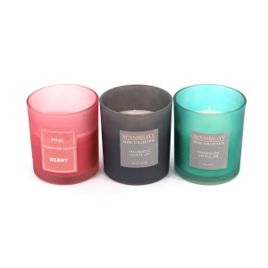 Smokeless and Long Burning Frosted Glass Scented Candle