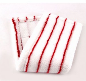 Reusable and washable microfiber flat mop refill(red and white)