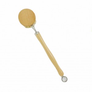 Replaceable bamboo handle pan brush