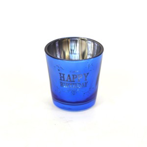 Mercury Glass Birthday Votive Tealight Candle Holder