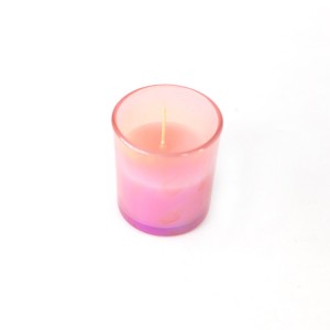 Жемчужная блестящая стеклянная чашка Ароматическая свеча