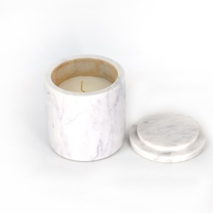 Visokokakovostna sveča iz marmornih kozarcev za dekoracijo doma
