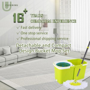 New Design 360 Degree Rotating Lazy Household Detachable Mop and Bucket Set