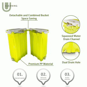 China Hot Sale Plastic Lazy Household Detachable Mop and Bucket Set