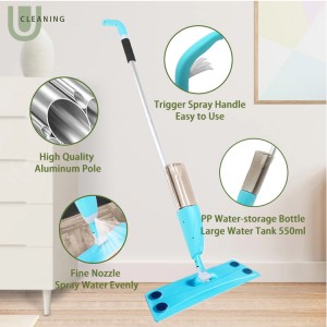 China OEM Hot Selling Household High Quality Microfiber Spray Flat Mop