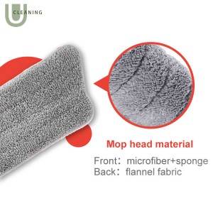 Ụlọ ọrụ na-ere ahịa ozugbo Mfe Cleaning Mop Replacement Cloth Microfiber Floor Mop Refill