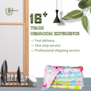 China Hot Sale Customized Printed Colorful Design Microfiber Cleaning Cloth Towel