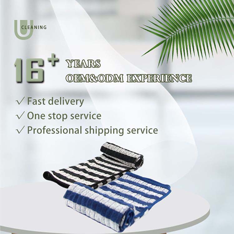 Achara anụ ahụ Microfiber Magic Cloth Antibacterial Absorbent Cleaning Cloths Grid Weave Design Kitchen Cleaning Rag