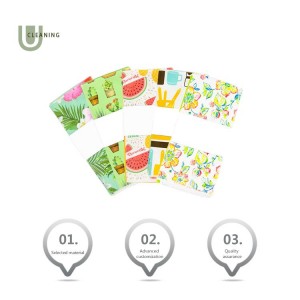 3 in 1 Coloful Print Washing Kitchen Towels Non Streak Free Microfiber Drying Cloth Kitchen
