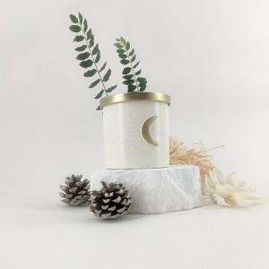 Ceramic Jar Candle ກັບຝາໂລຫະ