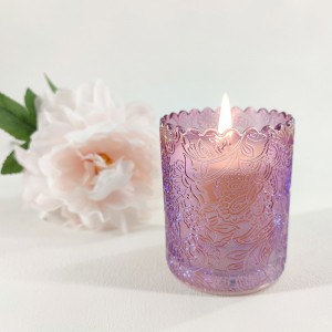 Миризлива свеќа од стаклена тегла со бисерна боја