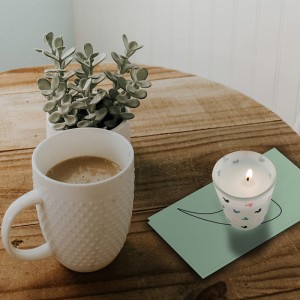 Cute Design Frosted Glass Jar Candle