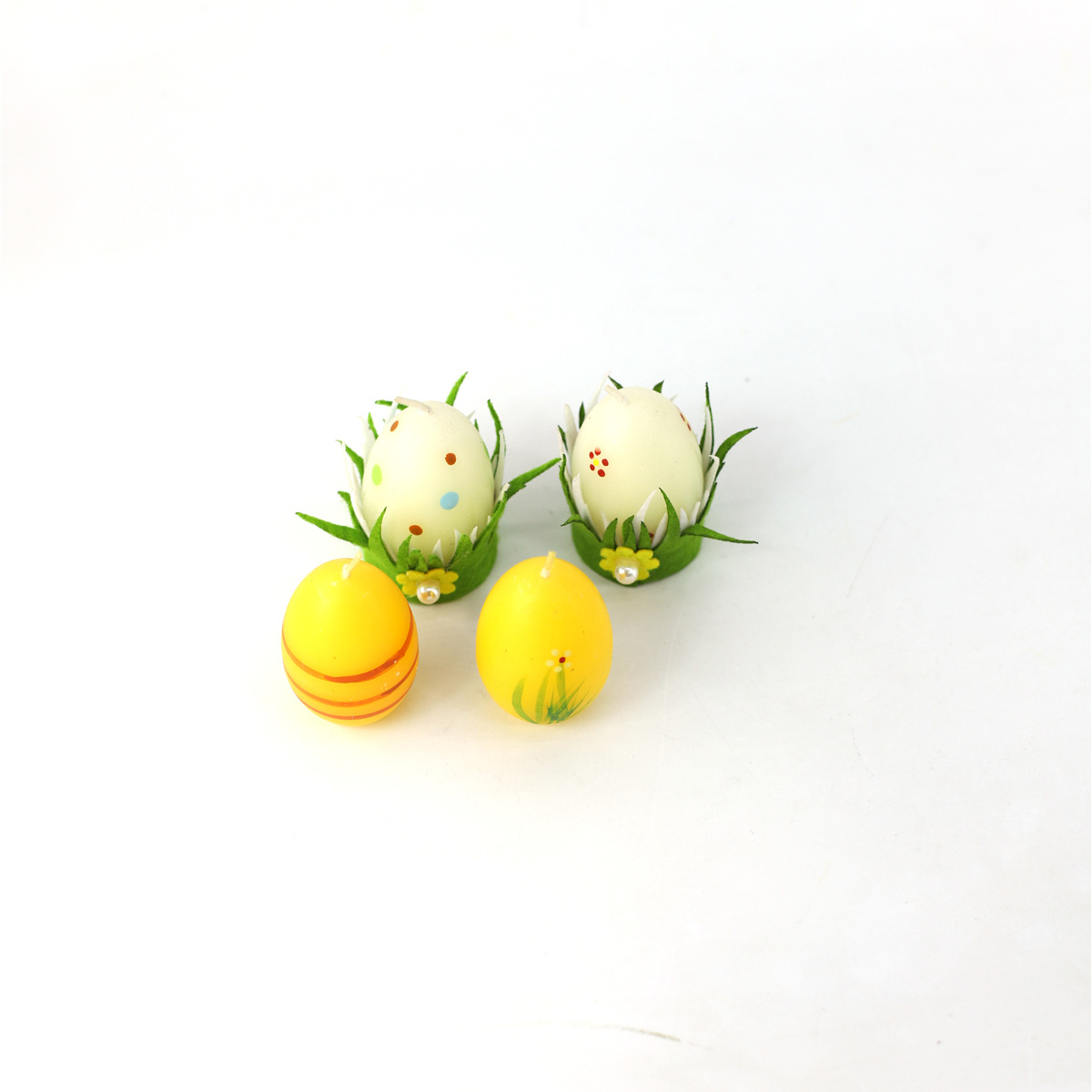 Set hadiah lilin perayaan berbentuk telur berwarna-warni yang berwarna-warni