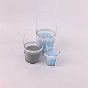Glass Bucket Candle Set for Outdoor Camping