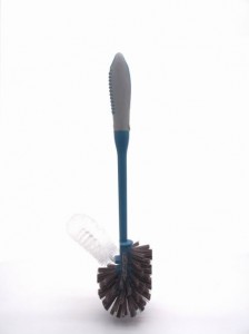 Comfort Grip Handle Toilet brush with under rim lip brush