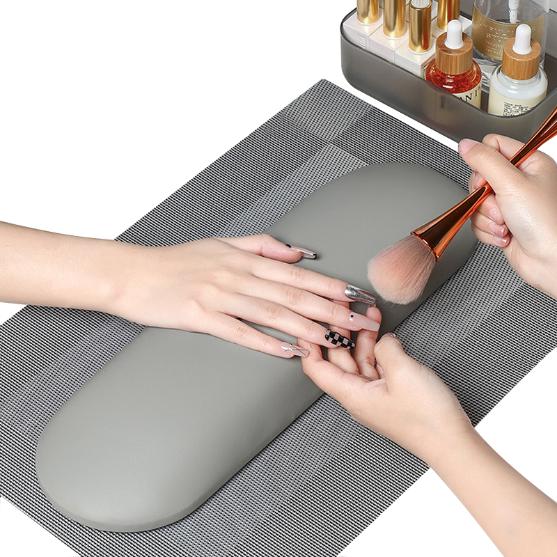 Cojín para manicura de estilo ruso Simple de cuero PU, reposabrazos para manos, cojín para tecnología de uñas
