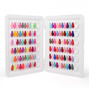 Llibre de presentació d'esmalt de gel d'ungles desmuntable C8 de 120 colors per al saló de manicura d'ungles