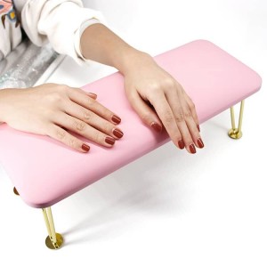 Microfiber leather nail hand rest cushion para sa mga kuko, malambot na hand pillow stand