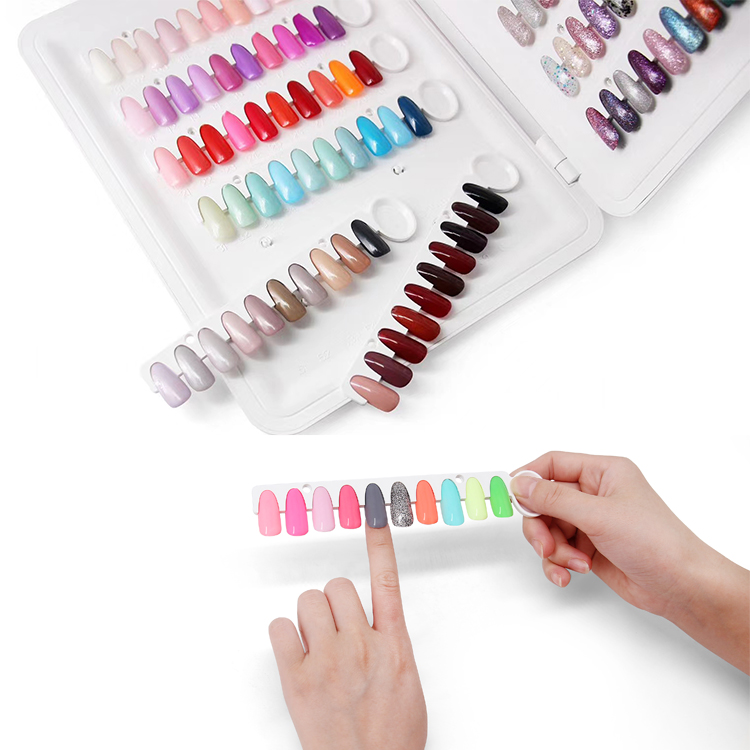 C8 detachable 120 colors nail gel polish display book for nails art manicure salon