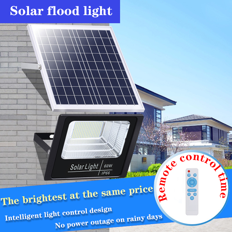 manufacturer long working time lamp Intelligence waterproof 50w 100w 150w 200w solar led flood light