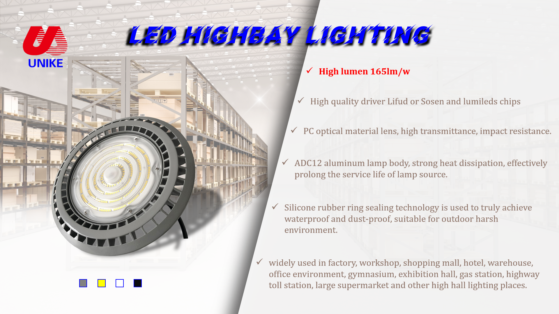Six characteristics of led high bay lights