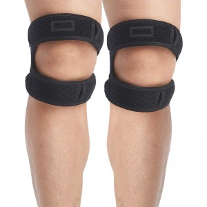 Pasek na kolano rzepki, regulowana orteza kolana (podkładka silikonowa 3D) dla mężczyzn, kobiet, zapobieganie bólowi stawów kolanowych i stabilizator rzepki do biegania, jazdy konnej, podnoszenia ciężarów, piłki nożnej, koszykówki, wędrówek.