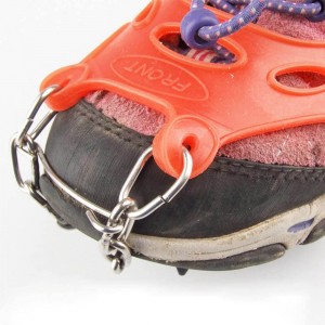 11 Teeth Ice Claws Crampons Antislip Traction Cleats για παιδιά με τσάντα μεταφοράς