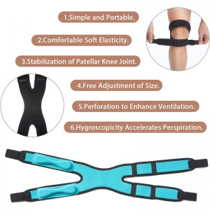 Curea pentru genunchi rotula, genunchiere reglabilă (tampă din silicon 3D) pentru bărbați și femei, prevenirea durerii articulațiilor genunchiului și stabilizator rotulă pentru alergare, călărie, haltere, fotbal, baschet, drumeții.