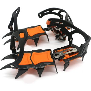 12 Ngipon nga Ice Crampon sa Winter Snow Boot Shoes Ice Gripper Anti-Skid Ice Spike Snow Traction Cleats