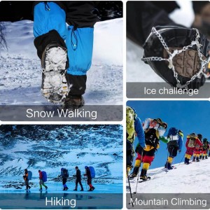 Stivali 8-Denti Anti Crampons Snow Slippers Chain Ice Shoes