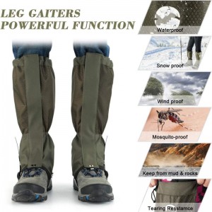 Polainas impermeables para botas de nieve para senderismo y escalada al aire libre