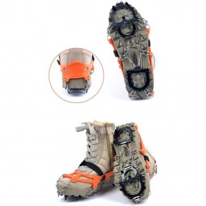 12-Spikes Kids Crampons Ice Cleats para sa Hiking Boots