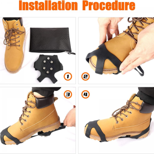 Boot Traction Cleat Spikes Anti Slip ເກີບ
