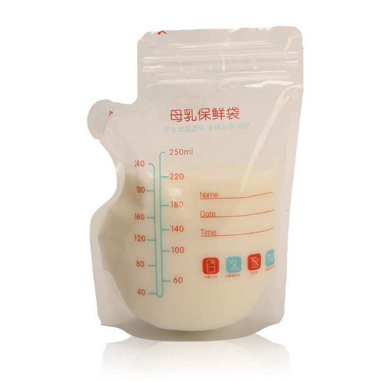 Plastična vrećica za pohranu majčinog mlijeka u zamrzivaču bez BPA Istaknuta slika