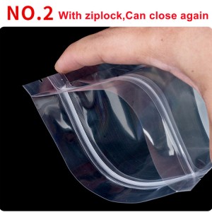 Transparent Clear Stand-up Food Packaging Plastic Bags Mylar Bags