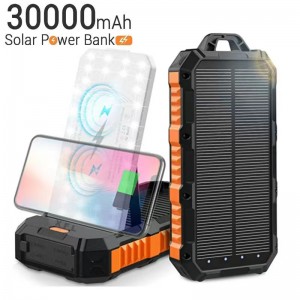 30000mah Led Standartları Solar Powerbank