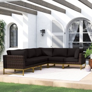 გარე PE Rattan Wicker ავეჯი Hotel Patio Garden Sofa Set
