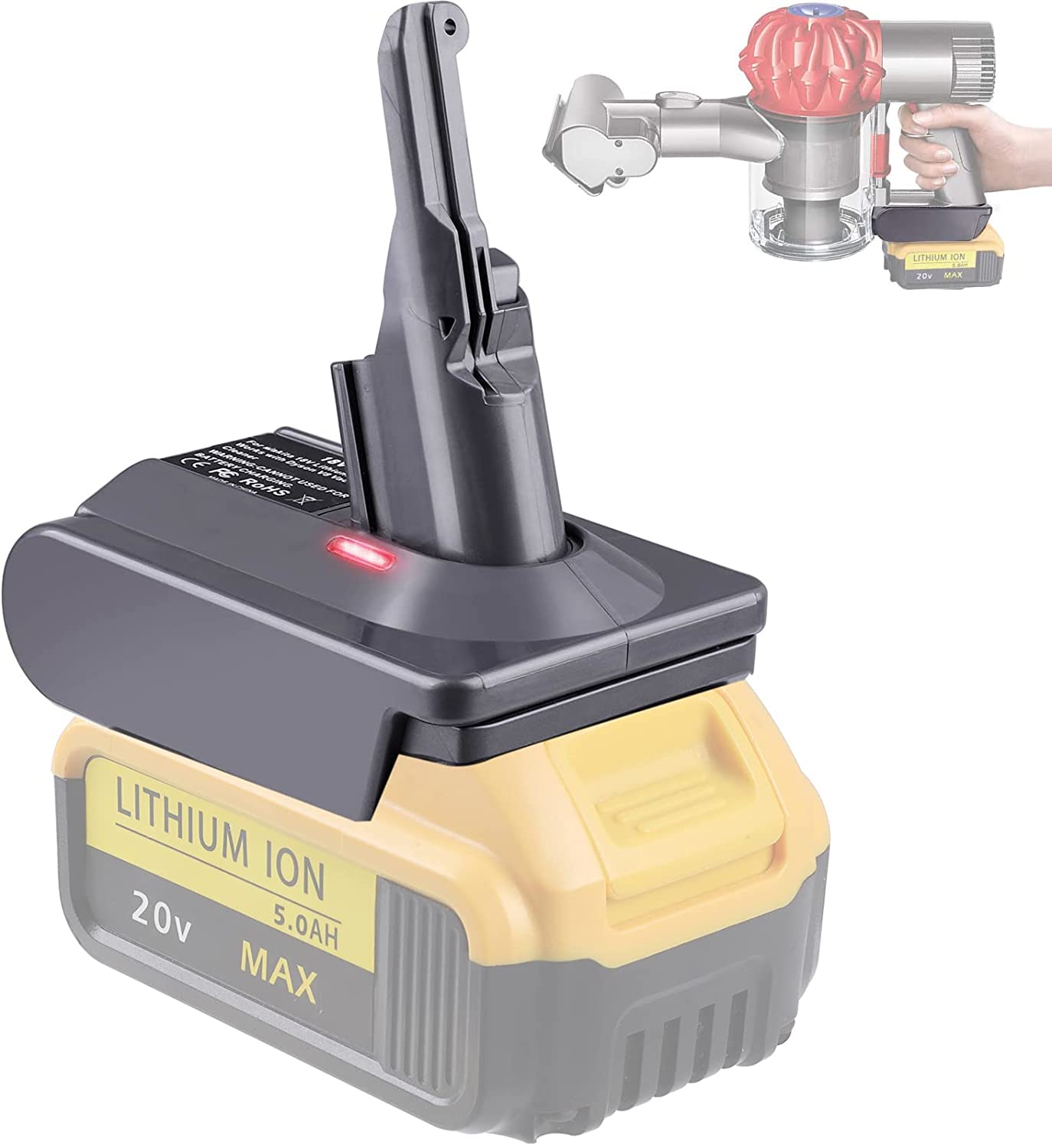 Pugna Adapter pro Dewalt 20V Pugna ad Dyson V8 Vacuum Cleaner