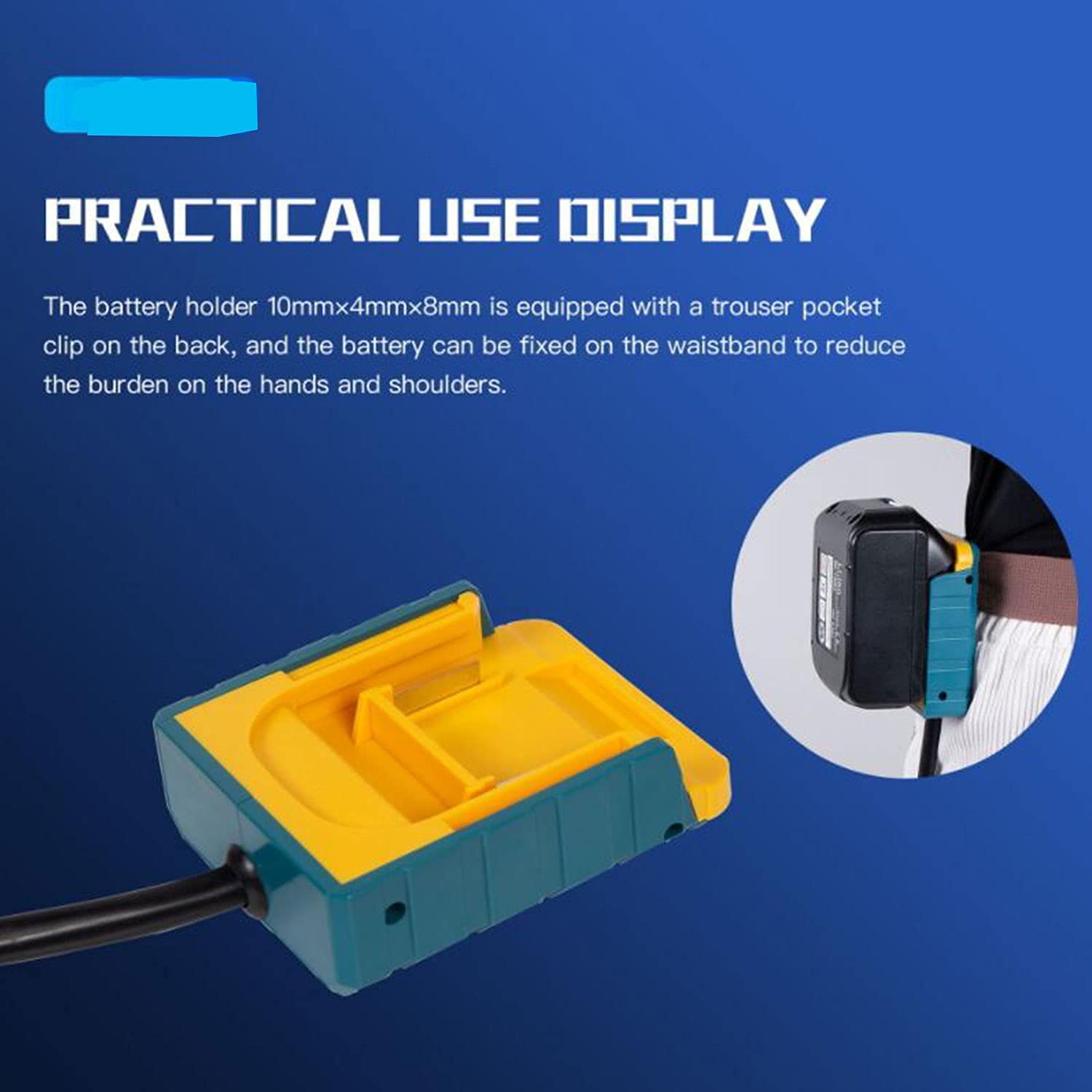 Adaptor Baterei Portable Kabel Ekstensi kanggo baterei Alat lan Alat