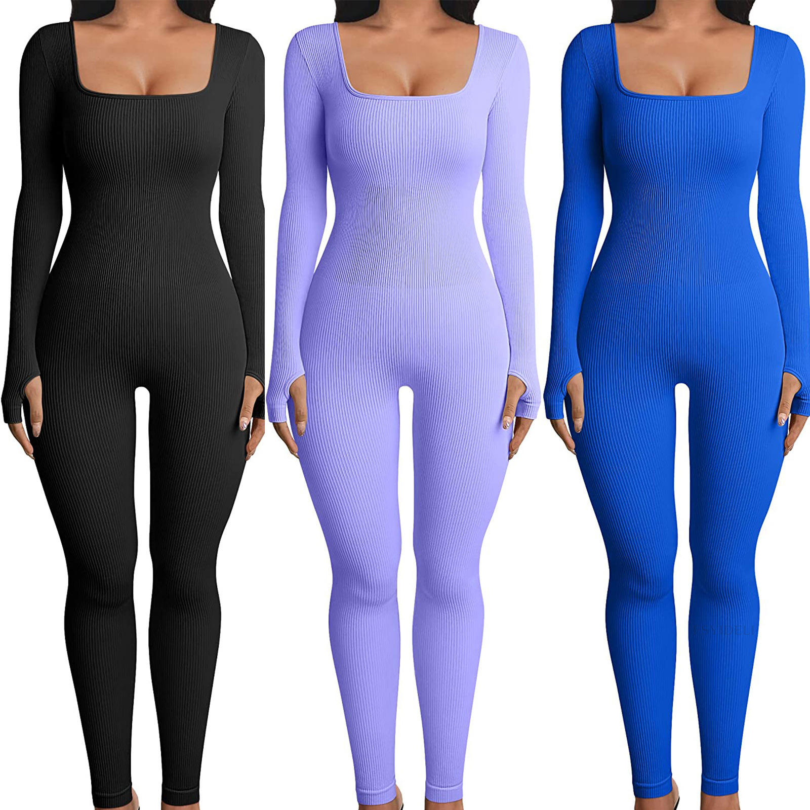 Yoga-Jumpsuits, gerippt, einteilig, Tank-Tops, ärmelloser Kompressions-Body