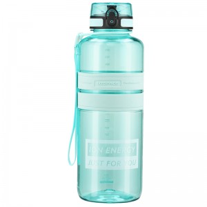 2000ml UZSPACE 2L Leakproof Flip Top Lid Tritan BPA Free Plastic Water Bottles With Custom Logo