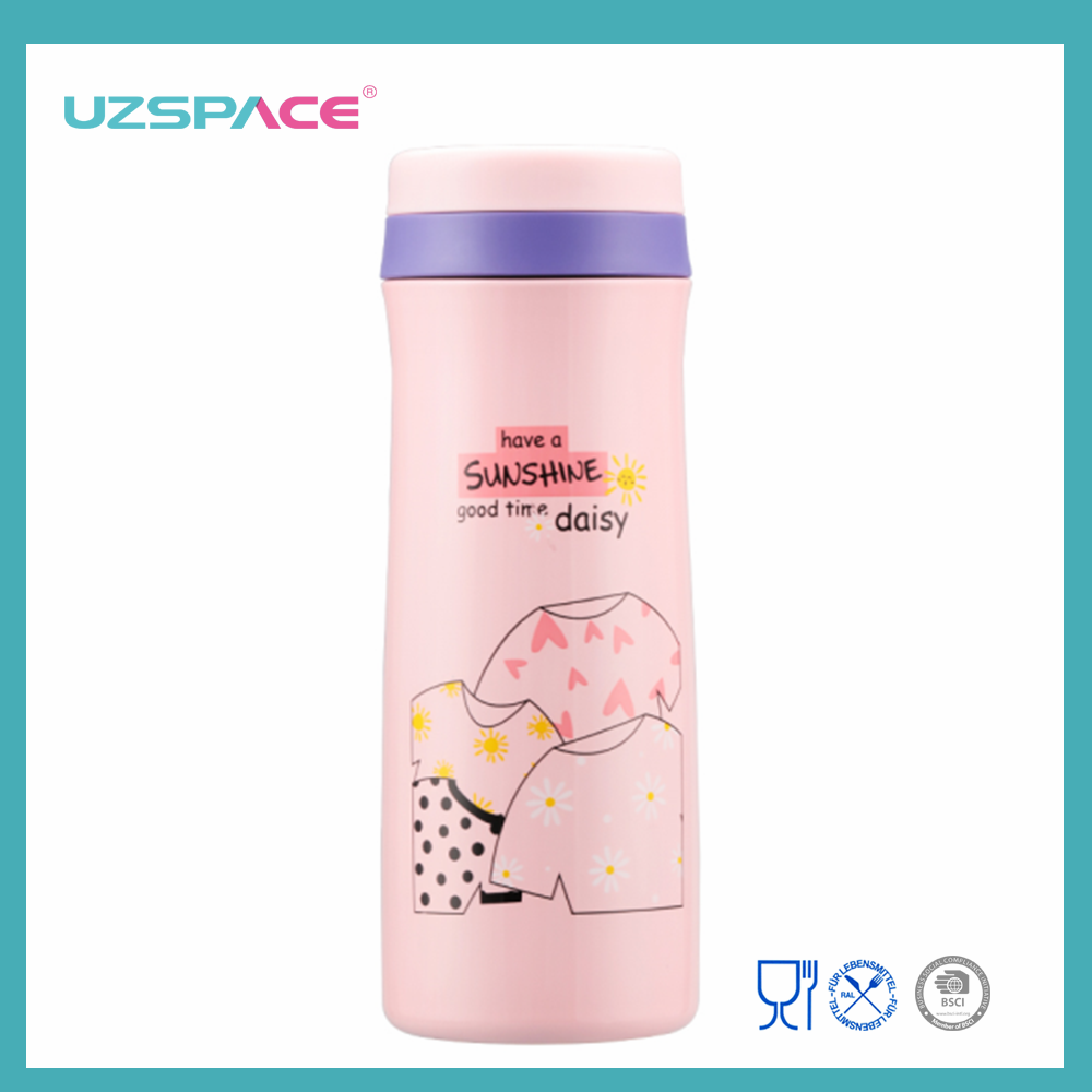 UZSPACE 380ML Thermos Stainless Steel Vacuum Flask Portable Water Bottle With Storage Box Featured Image